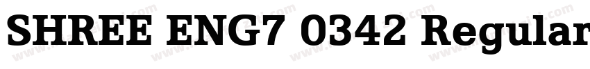 SHREE ENG7 0342 Regular字体转换